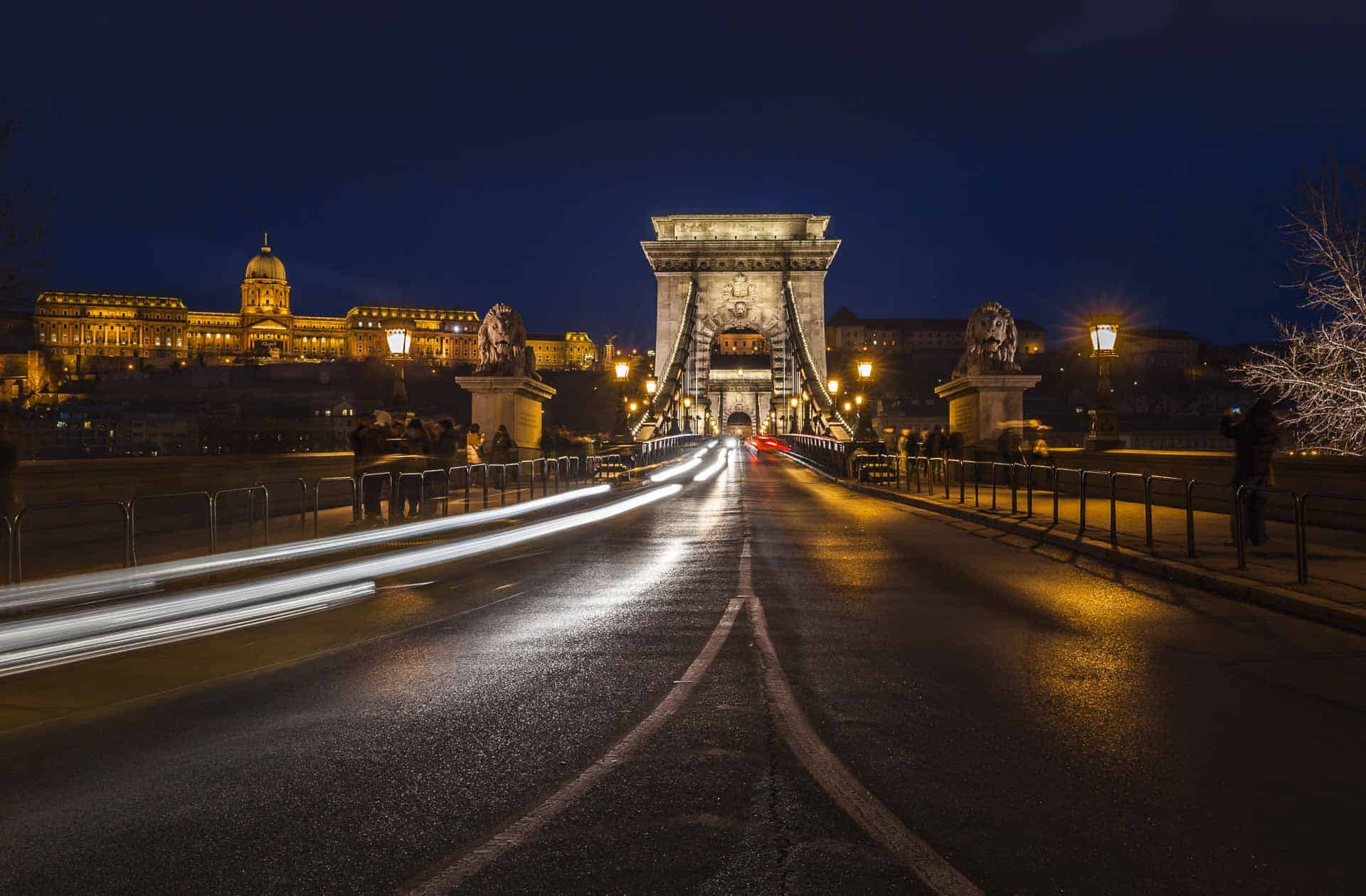 The Chain Bridge in Budapest, Hungary