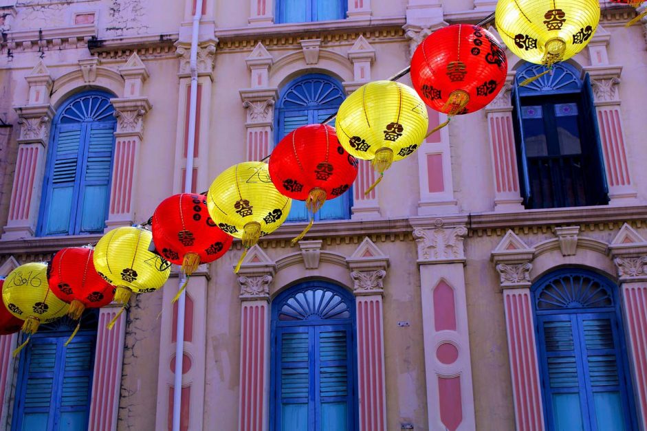 Lampes Chinatown à Singapour