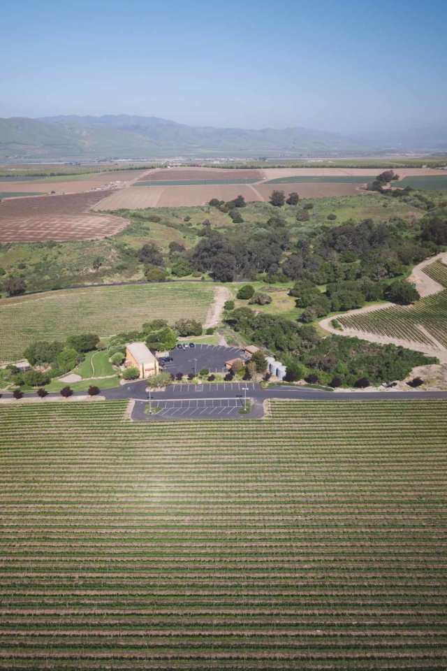 Wine region of Napa from above