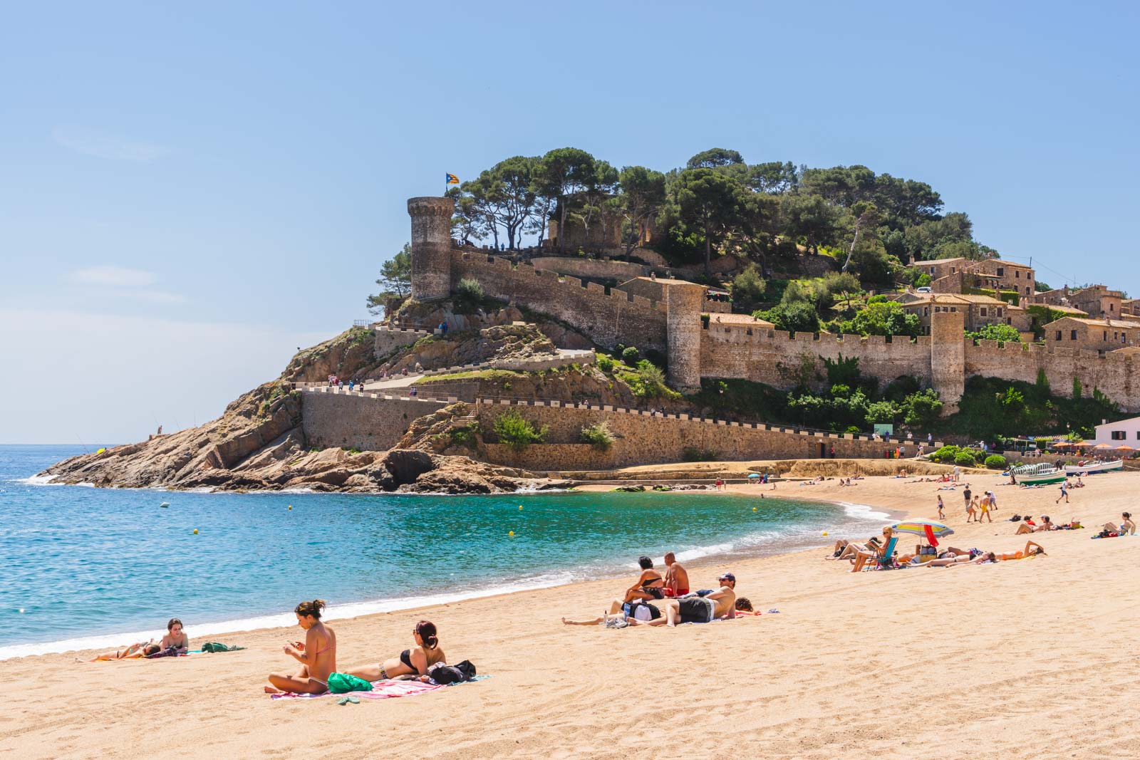 The beach at Tossa de Mar, Spain