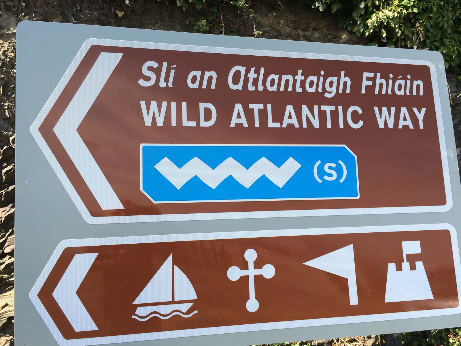 Wild Atlantic Way Sign on the Way to the Cliffs of Moher