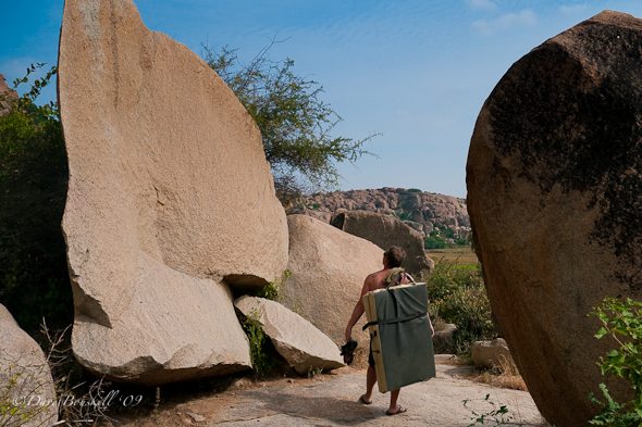 rock climbing hampi