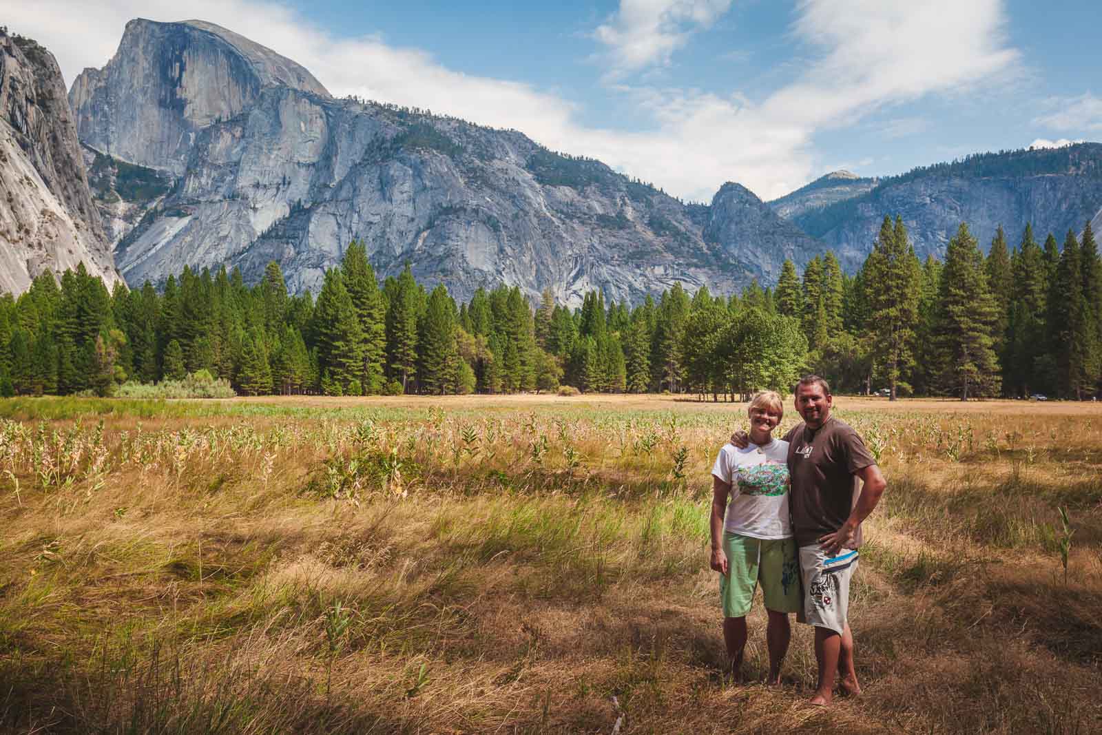 Dave and Deb of The Planet D at Yosemite National Park on a warm day in October