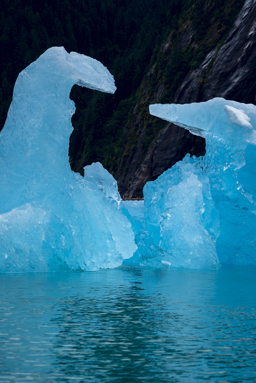 Ice formations at the Dawes Glacier