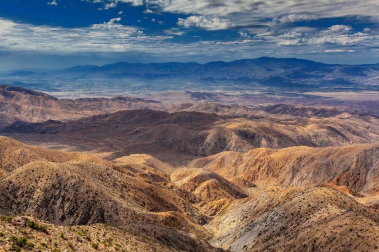 Looking over Death Valley National Park in California.