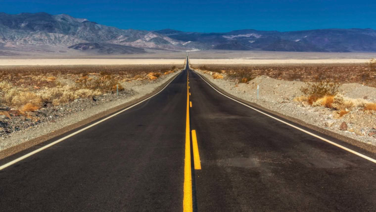 Death Valley Road in November