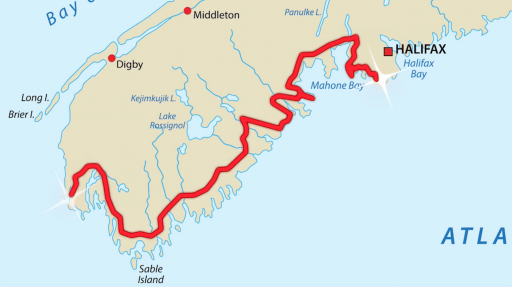 nova scotia south shore map