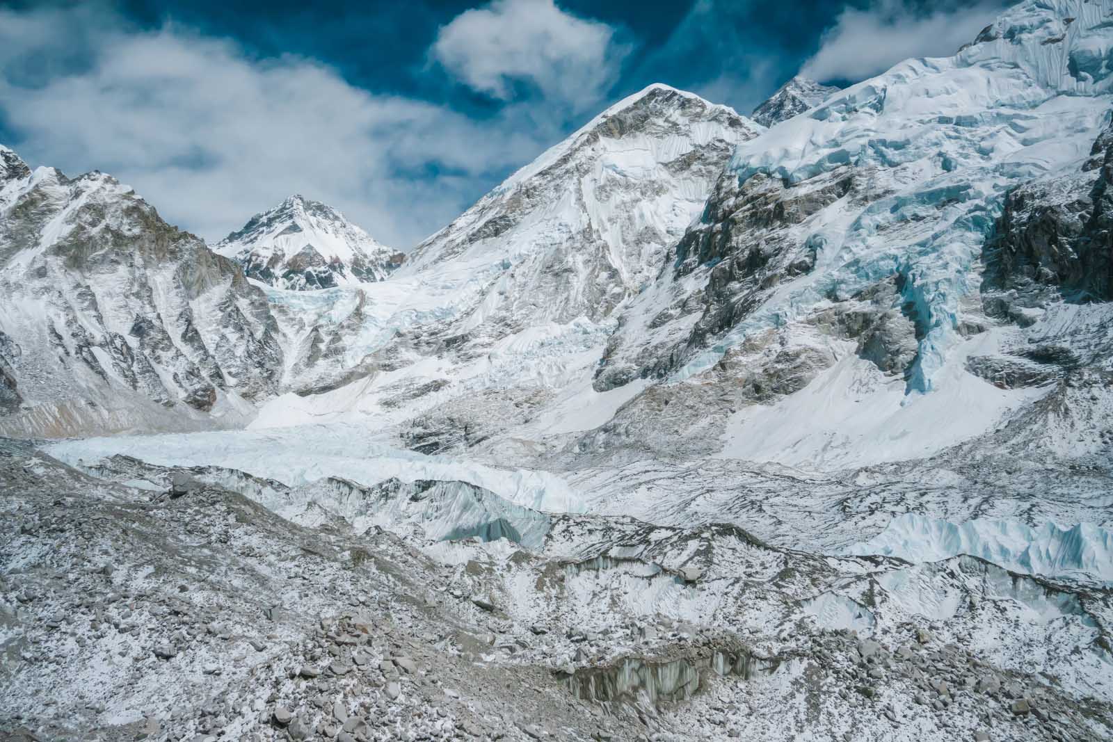 Everest Base Camp Trek Khumbu Icefall view