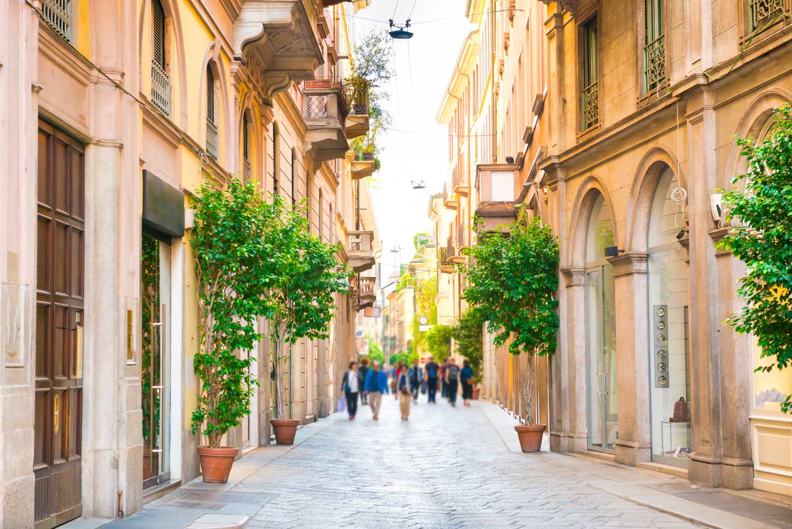 Dave and Deb walking in Milan