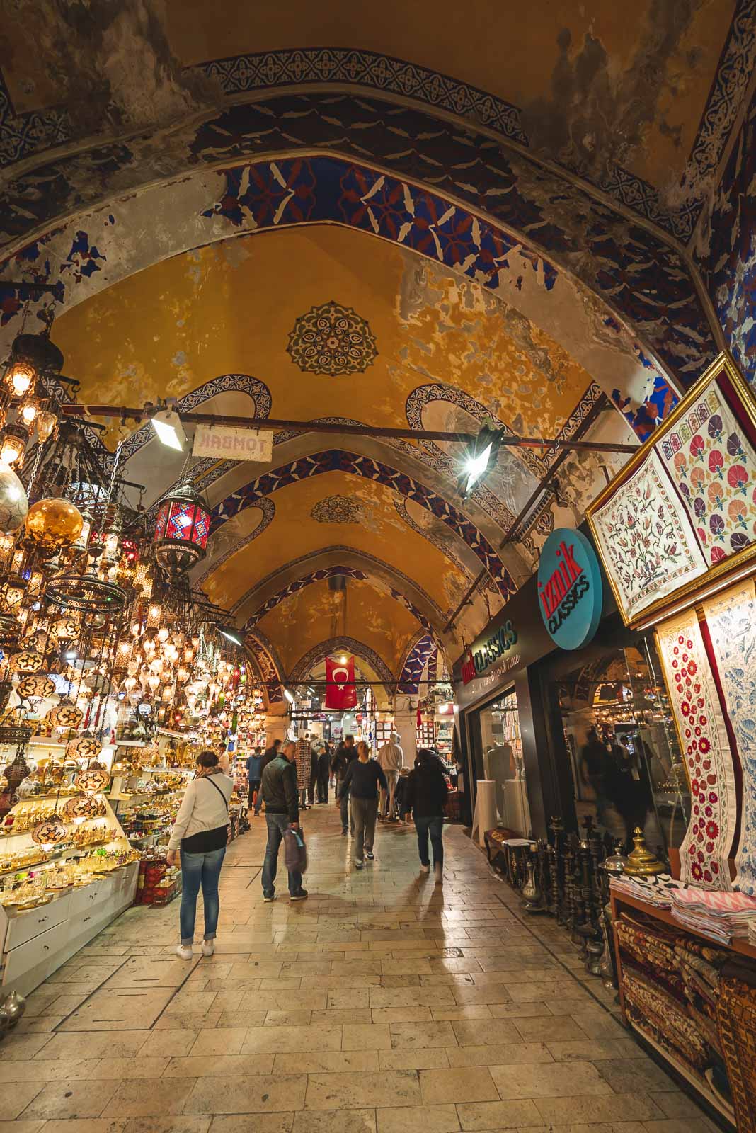 The Grand Bazaar in Istanbul Turkey