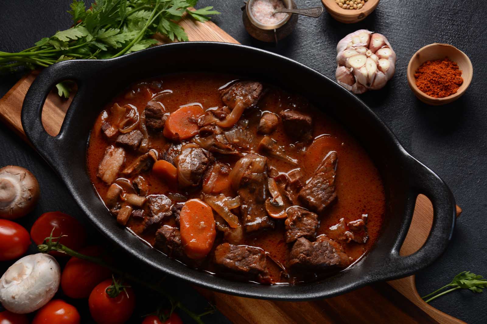 French Dishes Beef Bourguignon 