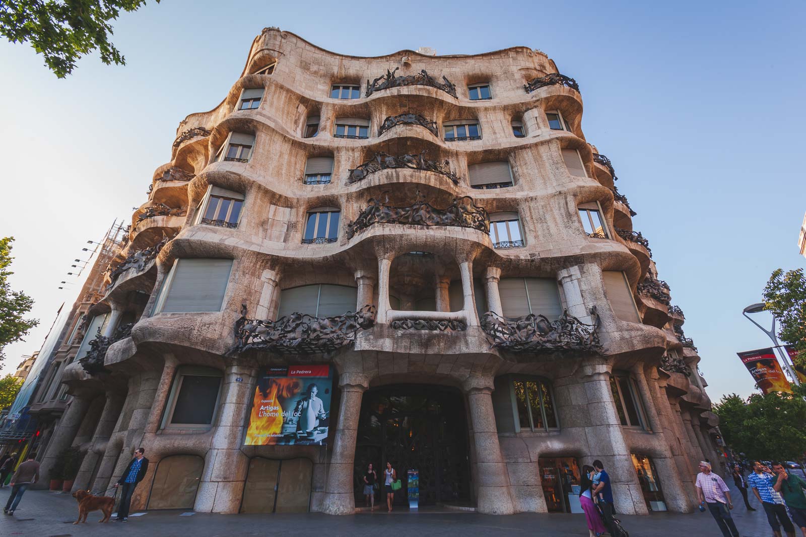 places to see in barcelona stained glass | la pedrera gaudi house 