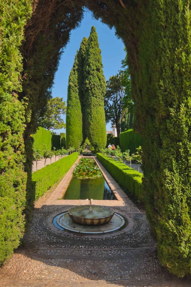  Generalife Gardens at Alhambra in Granada Spain