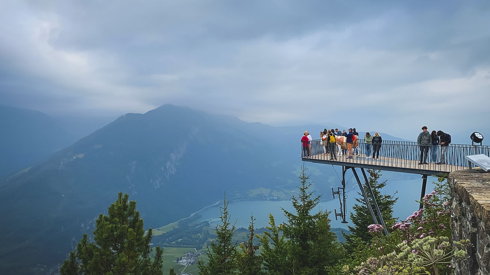 Start the Hardergrat Trail Switzerland at Harder Kulm Interlaken