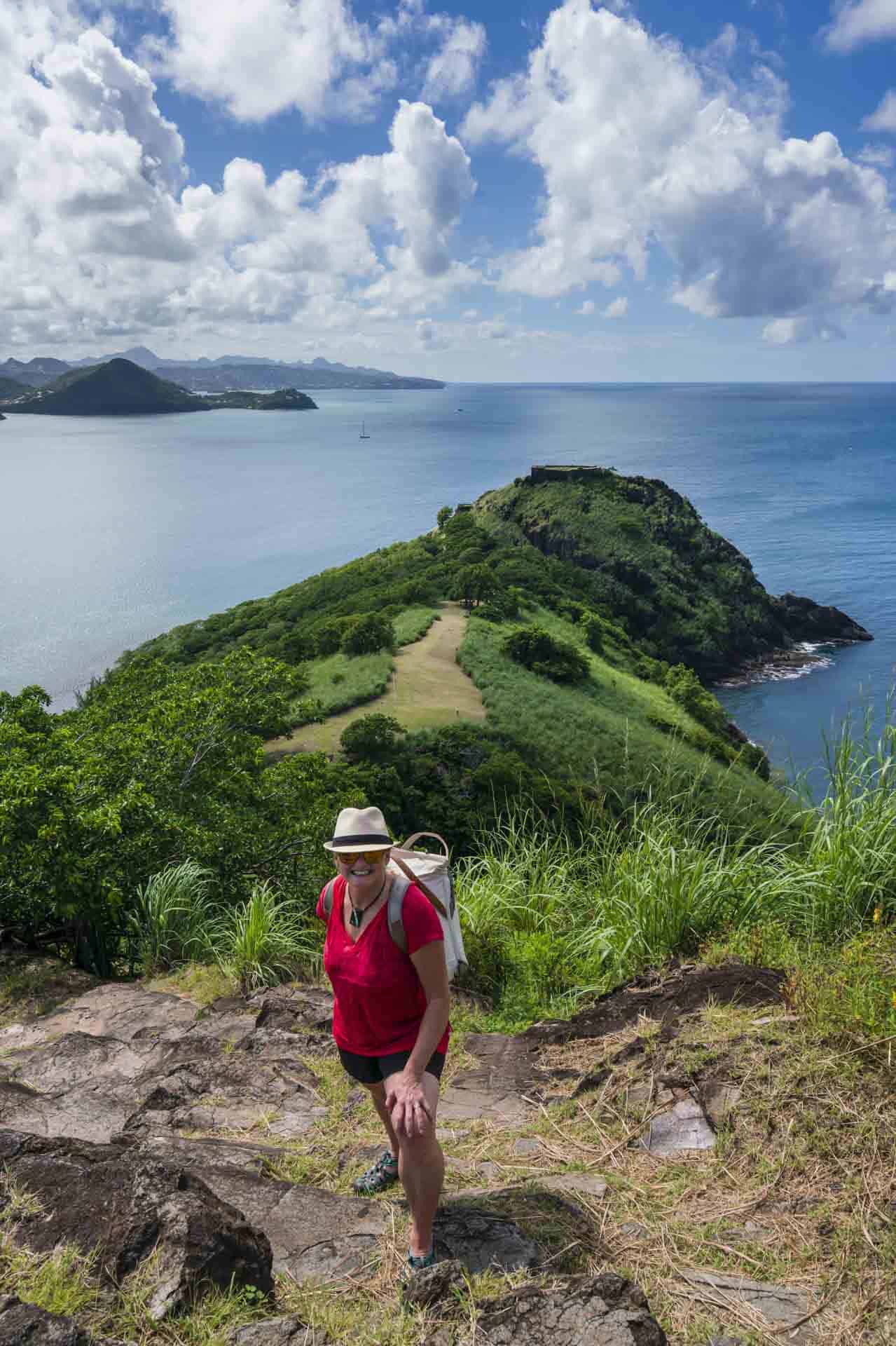 Hiking Pigeon Island in North Saint Lucia