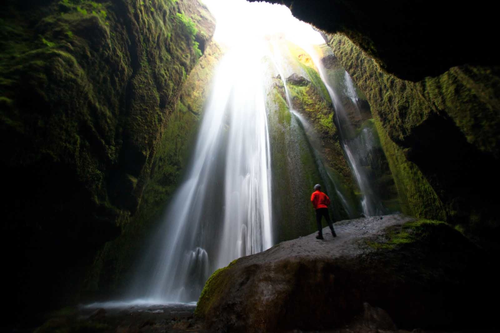Iceland Trip Cost overall Gljufrabui Waterfall
