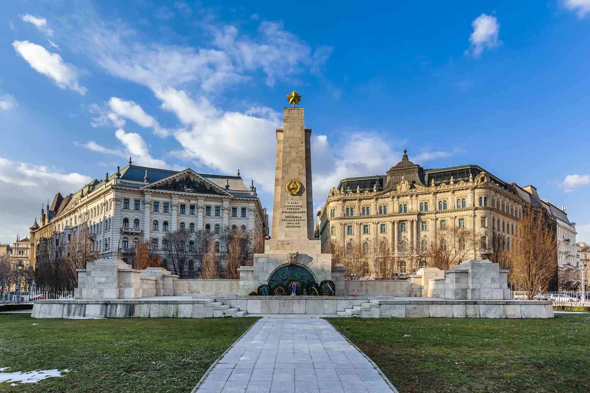 Liberty Square in Budapest, Hungary