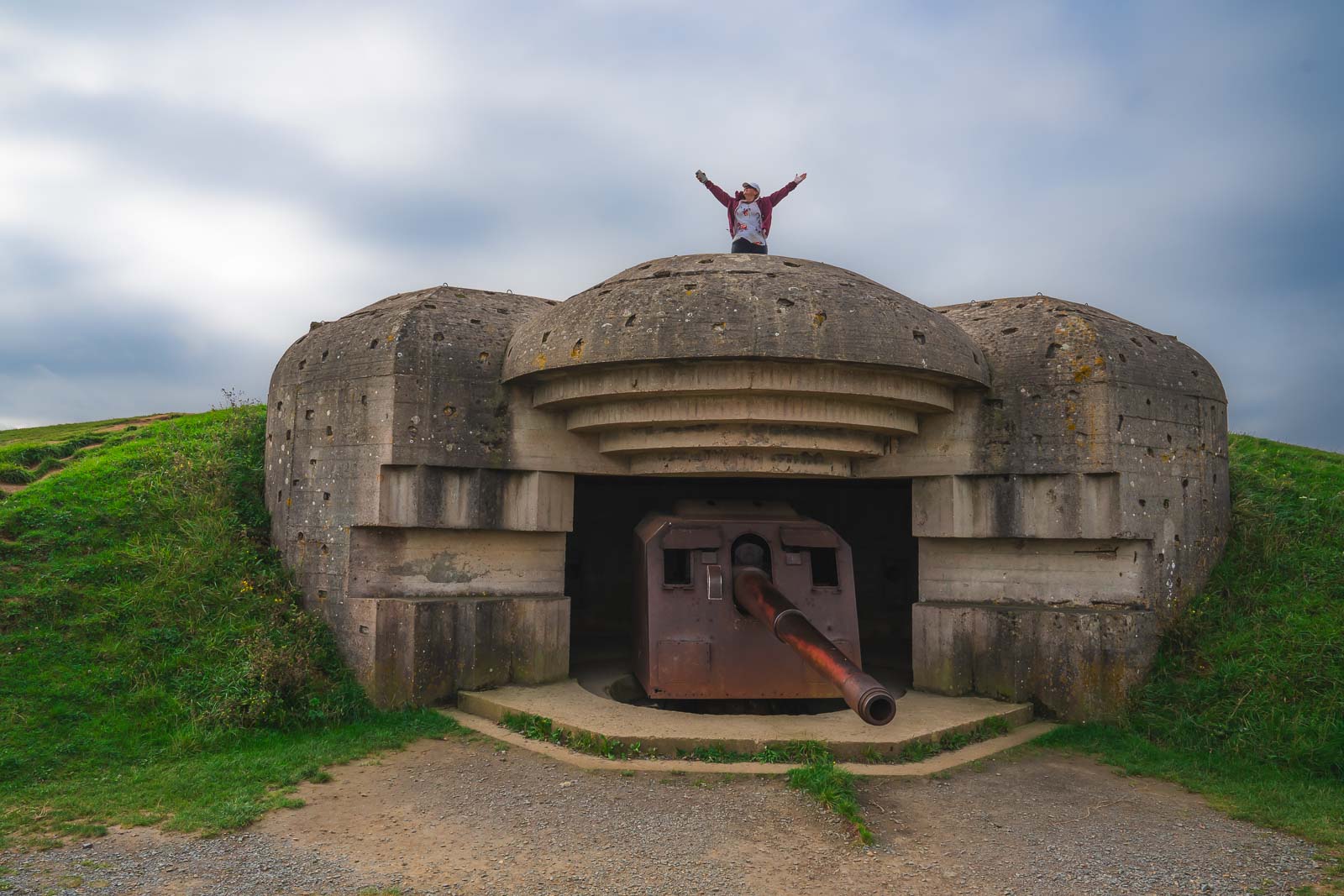 Longues-sur-Mer on D-Day Beaches Bike Tour