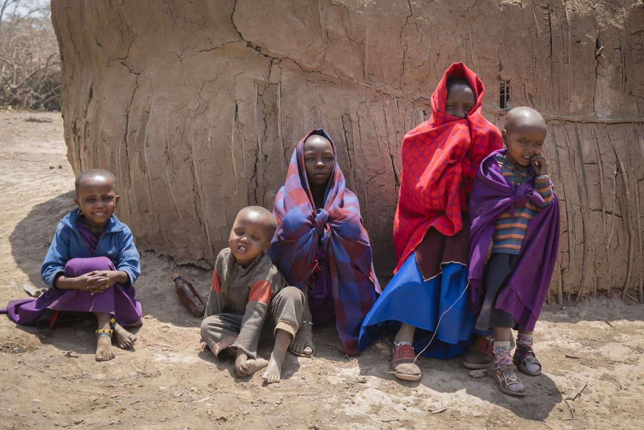 Maasai tribe children in Tanzania