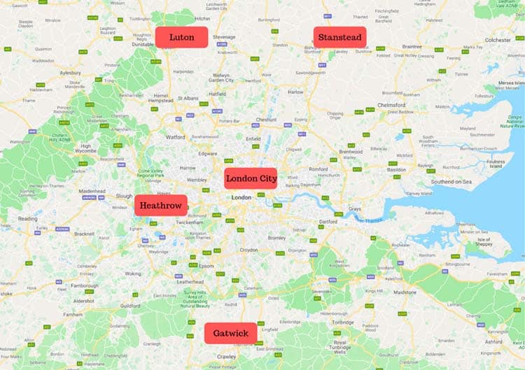 Which London airport is closest to the city?