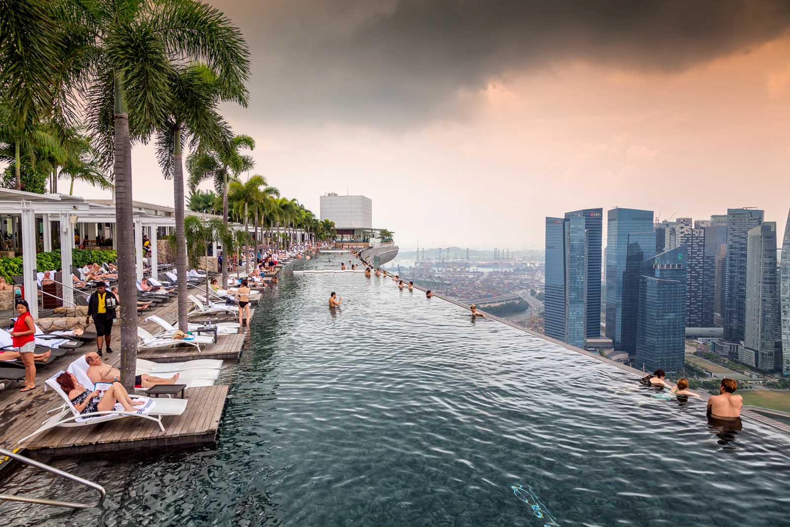 A private pool at the Marina Bay Sands Hotel in singapore
