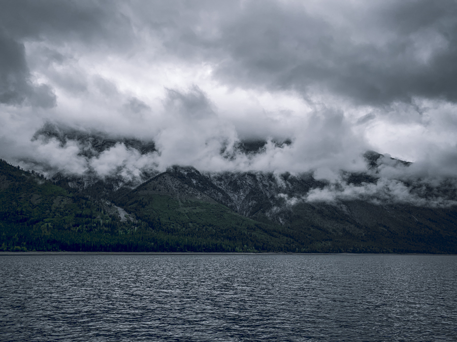 Bad weather at Moraine Lake