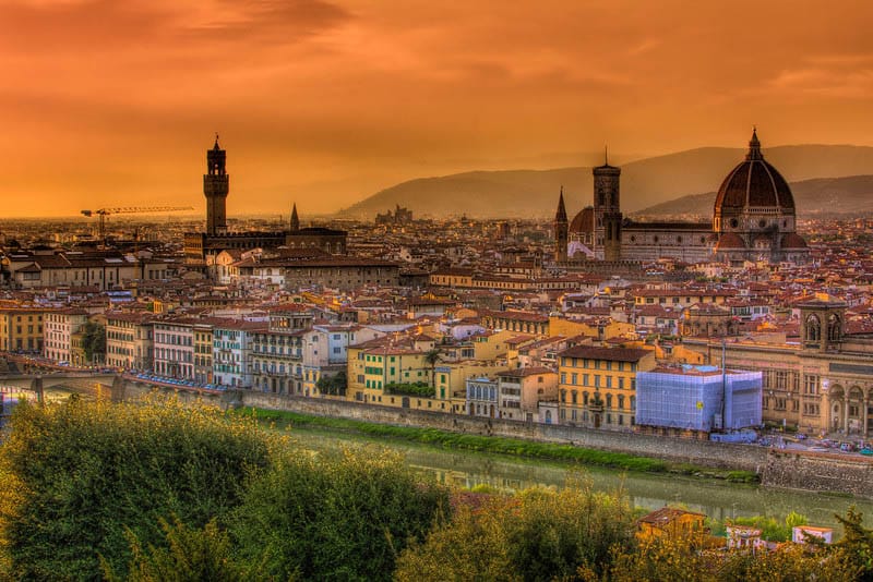 The view from Piazzele Michelangelo in the Oltrarno neighbourhood