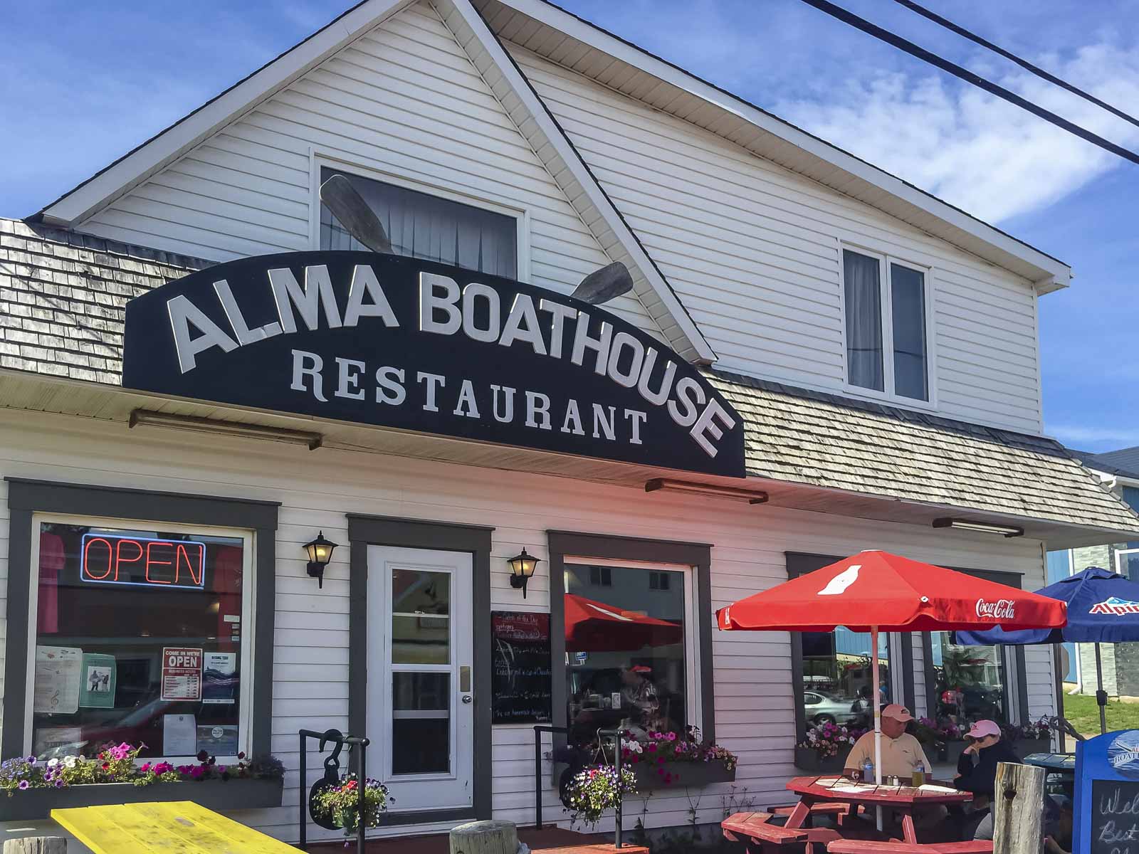 town of Alma NB Alma Boathouse restaurant