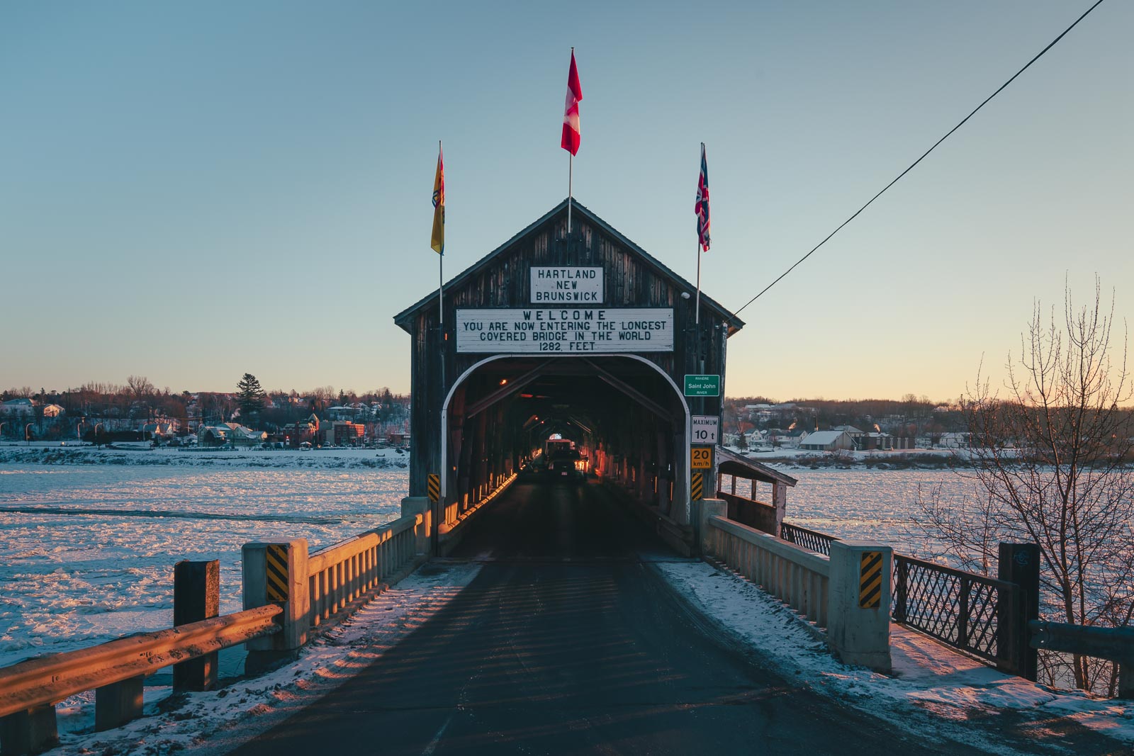 worlds longest covered bridge in New Brunswick