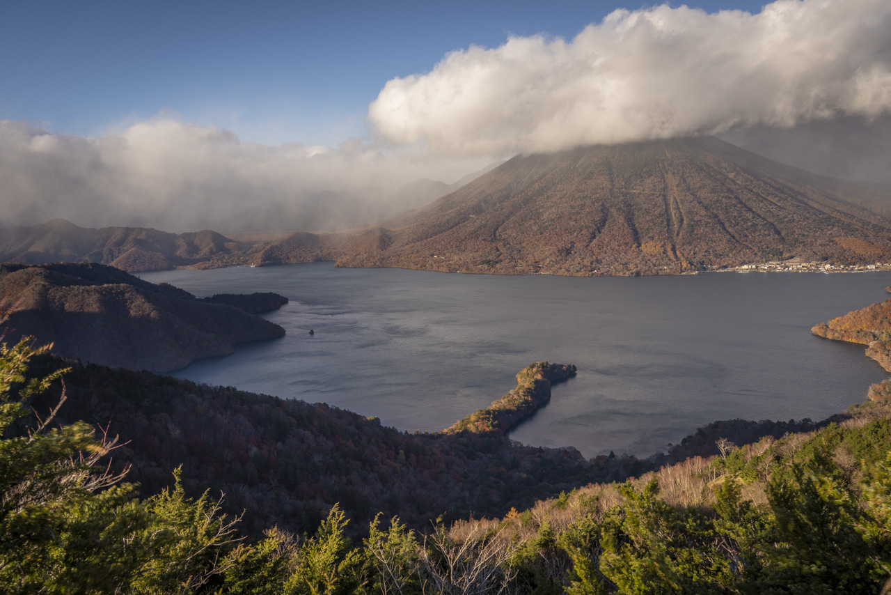 View from Mount Hangetsu in Nikko Japan