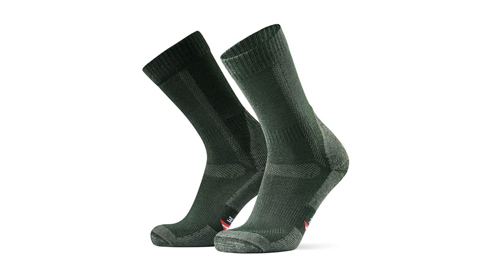 DANISH ENDURANCE Merino Wool Hiking Socks for Men & Women Crew Length &  Thermal 3 Pack Multicolor: Brown, Red, Green Large