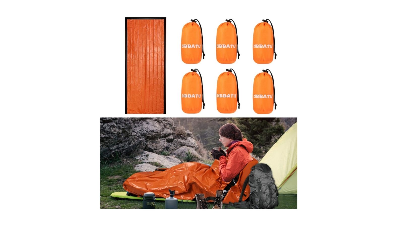 gift ideas for outdoor lovers emergency tent and sleeping bag