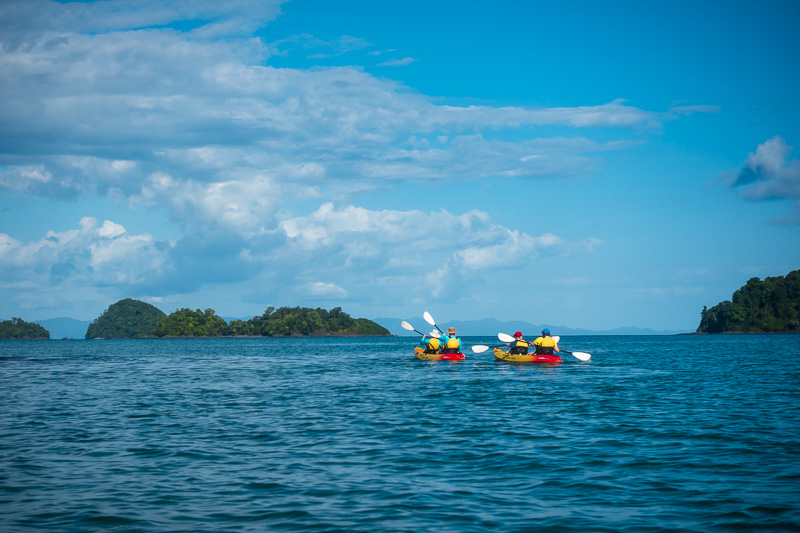 Kayaking on our Panama Canal Cruise