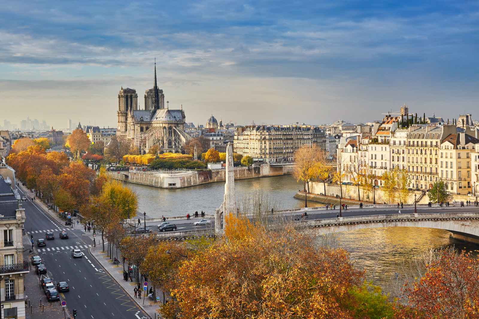 Paris in October Notre Dame in Fall