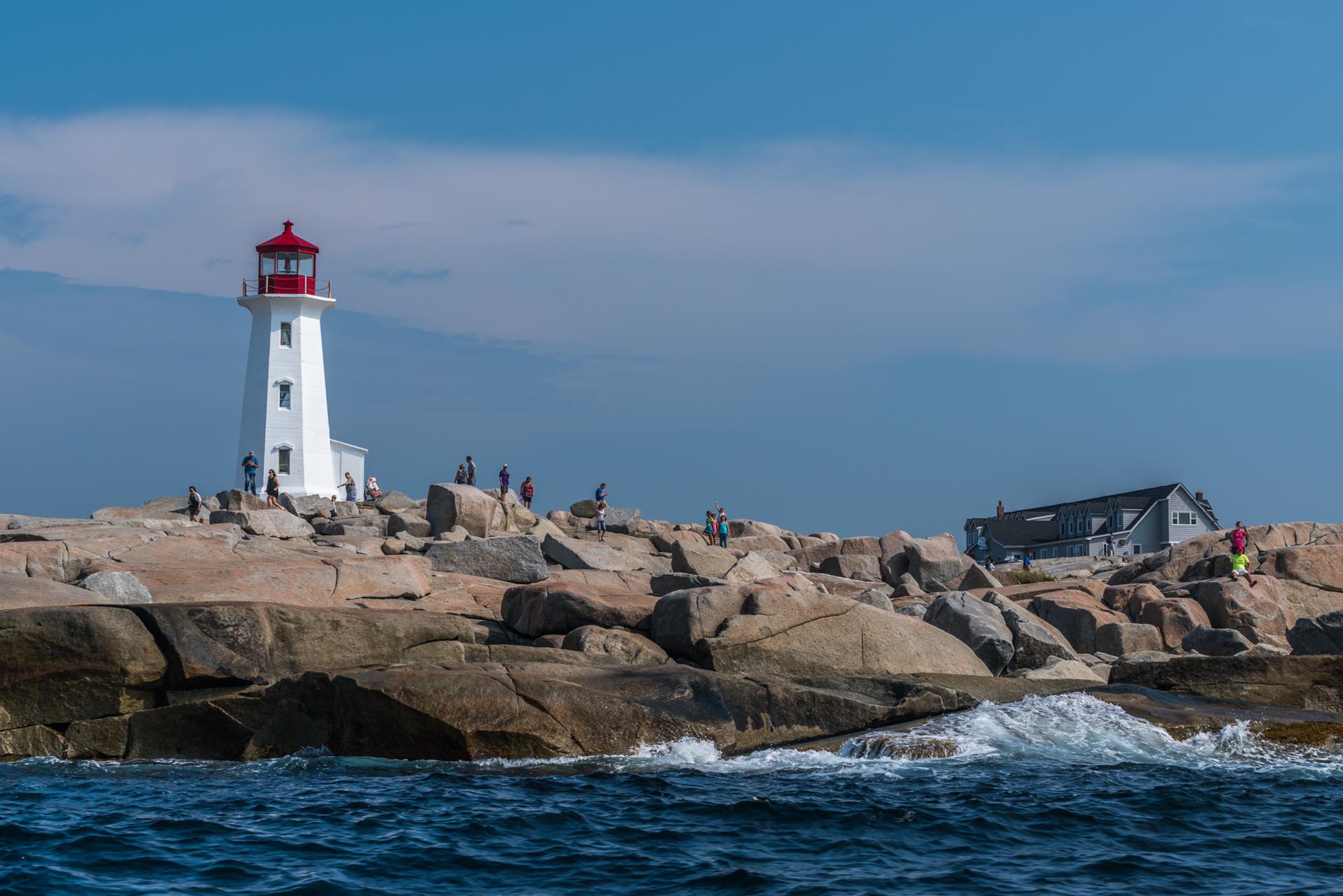 peggy's cove lighthouse from teh sea