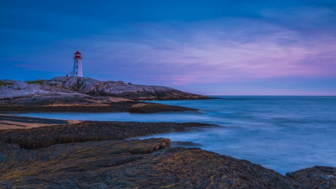 Peggy's Cove the famous landmark from land and sea