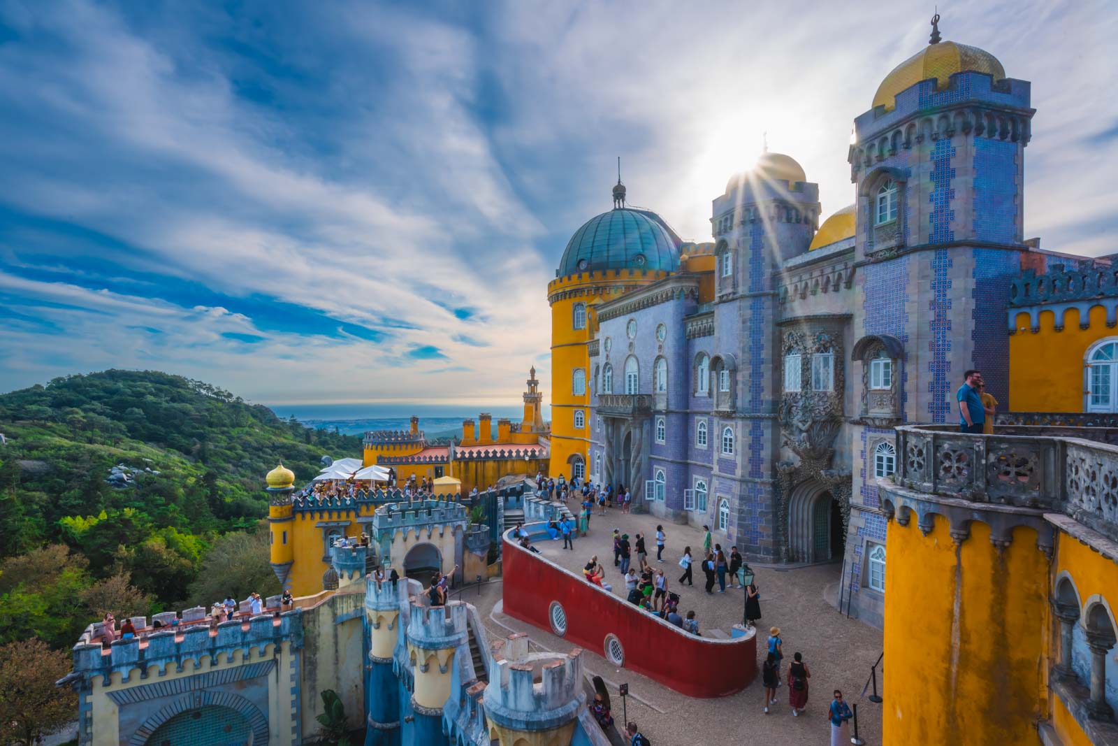 Visiting pena Palace in sintra Portugal