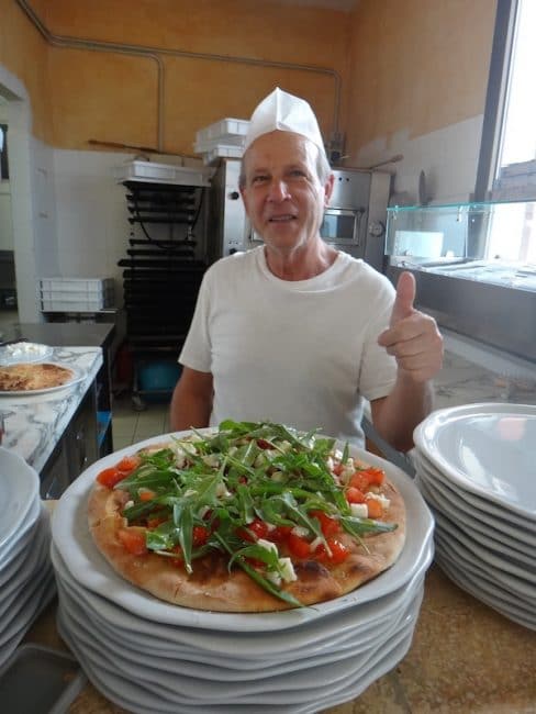 Pizza made fresh