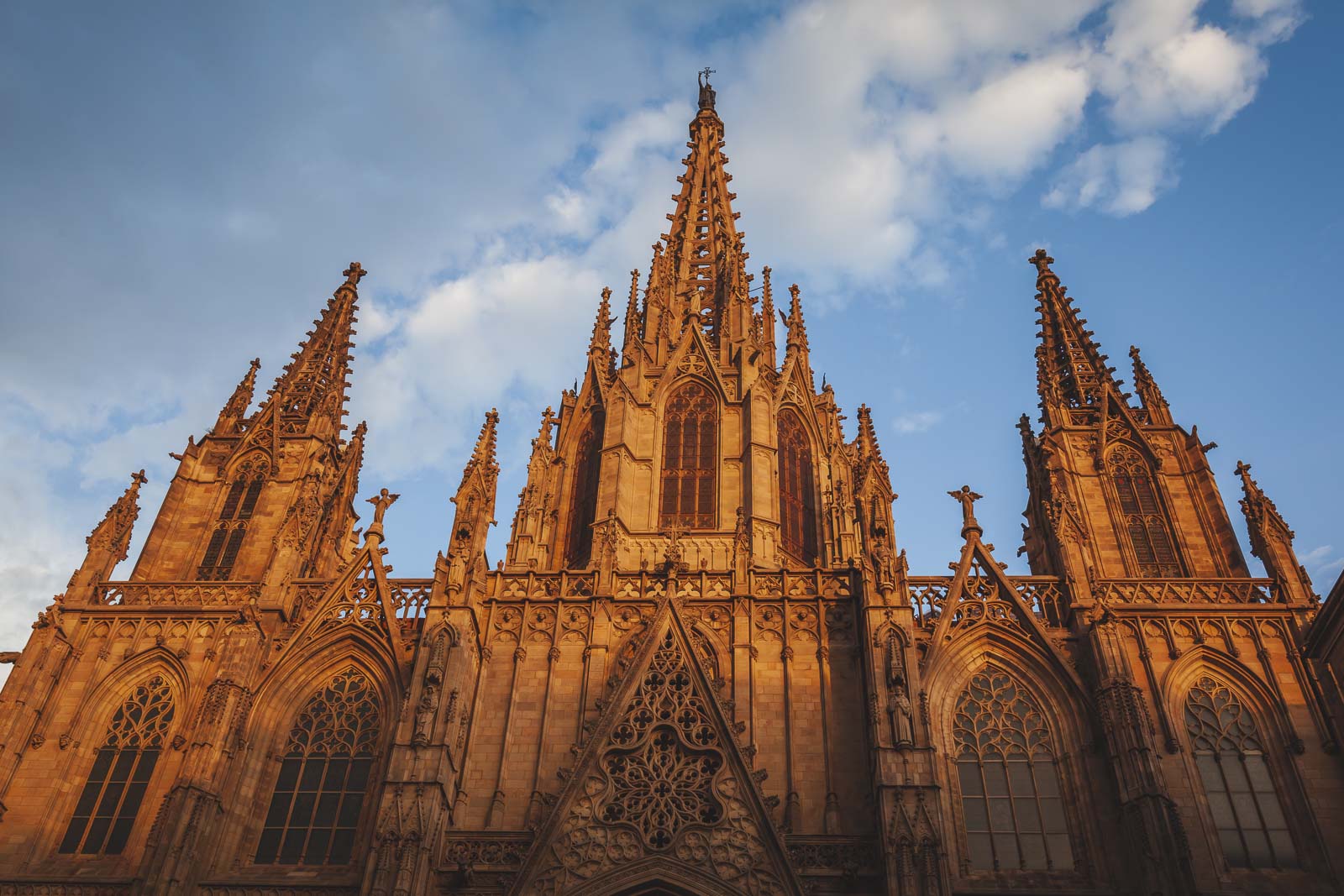 Barcelona Cathedral at sunset