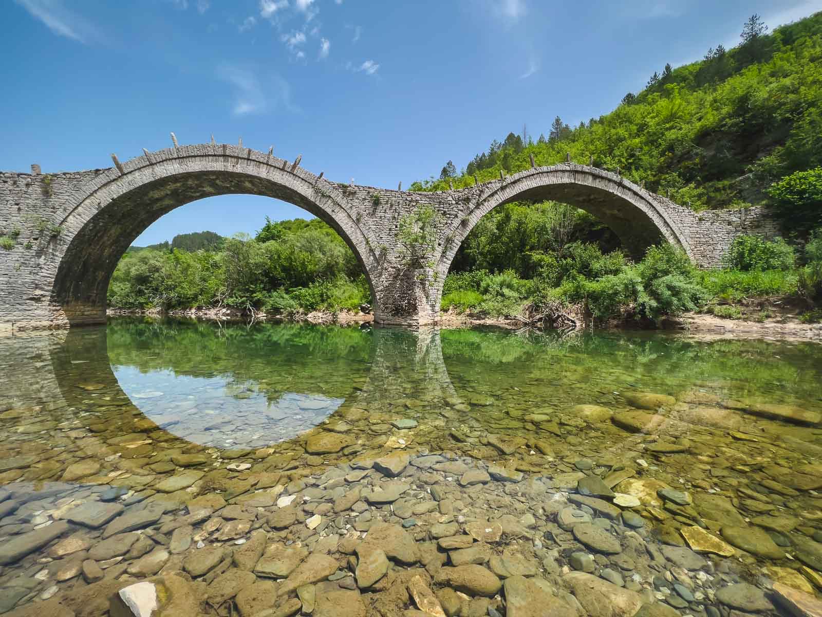 epirus greece stone arch bridges