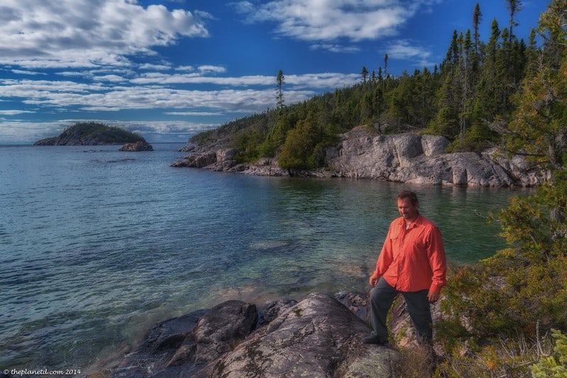 hiking the Pukaskwa Coastal trail in our new Royal Robbins clothing