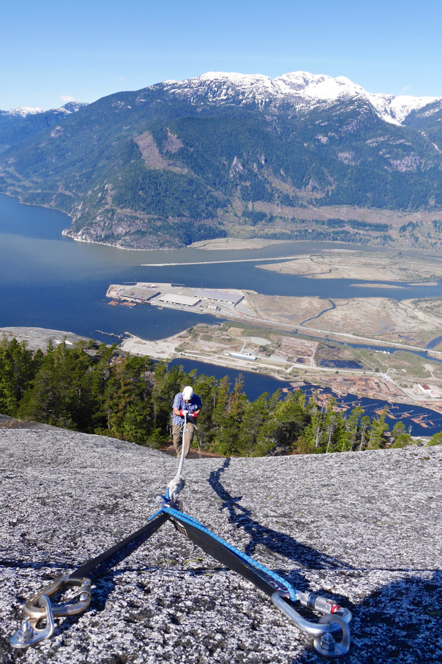 Rock climbing in Squamish BC