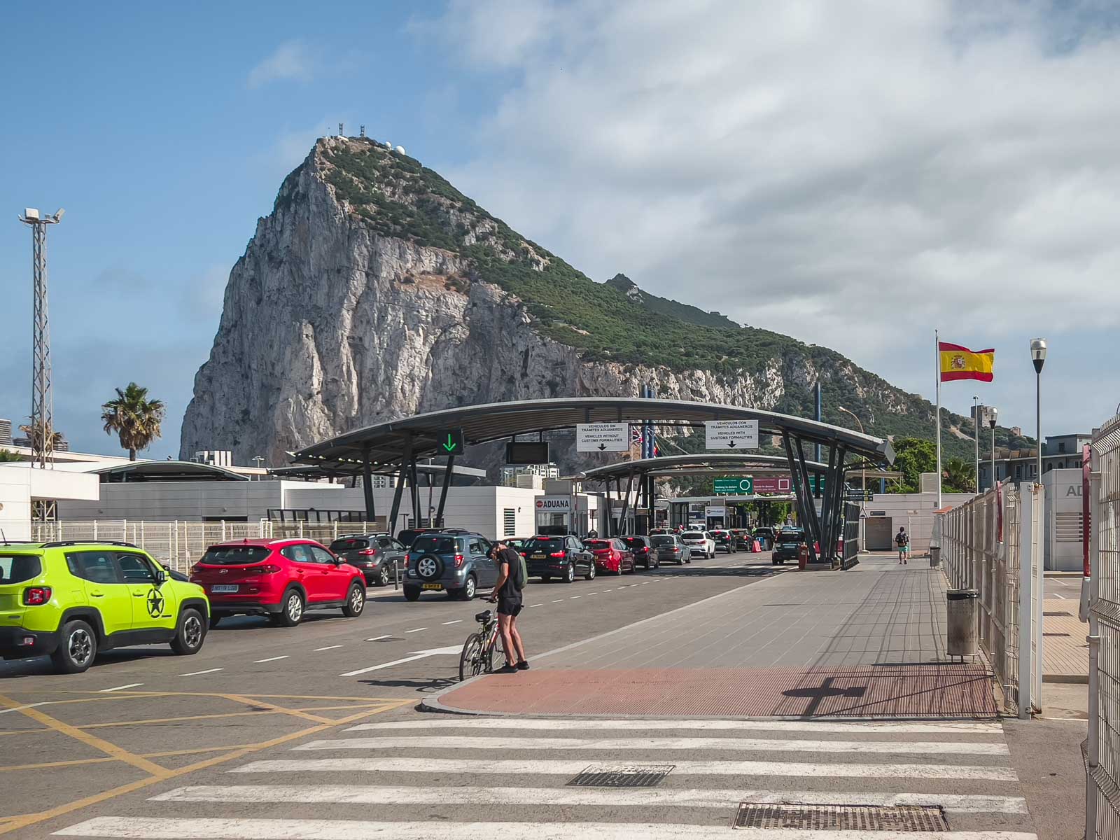 Gibraltar border with Spain