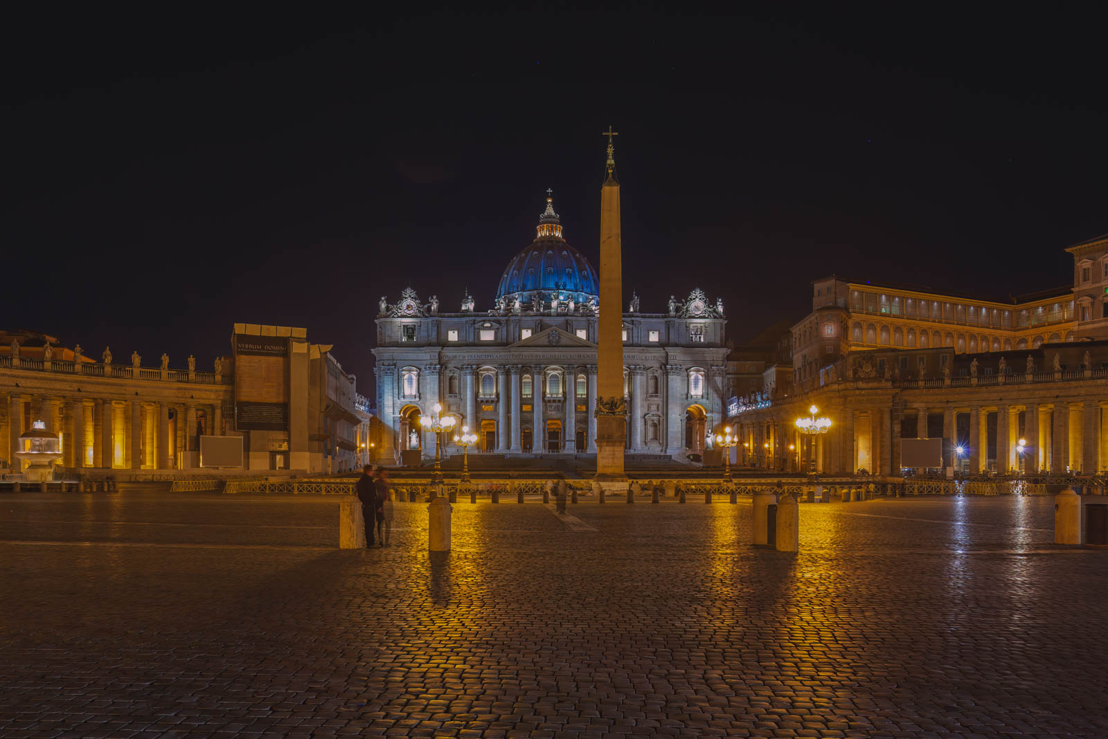 Vatican City at Night in Rome Italy
