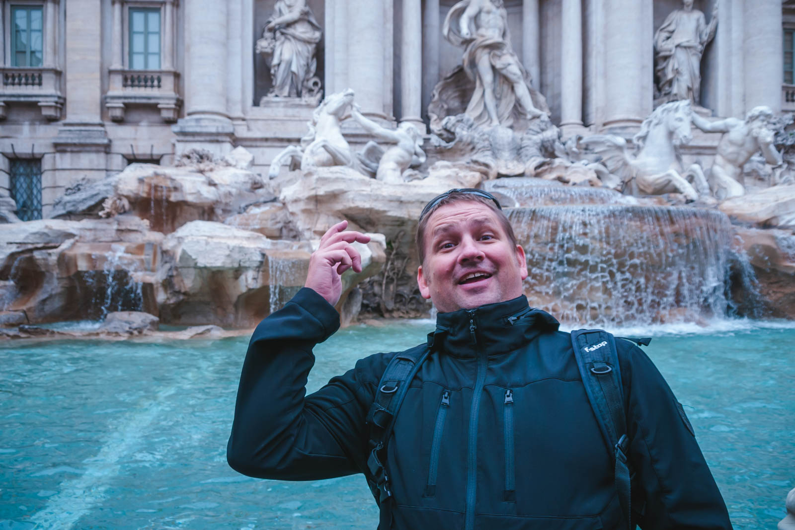 Trevi Fountain in Rome Whishing