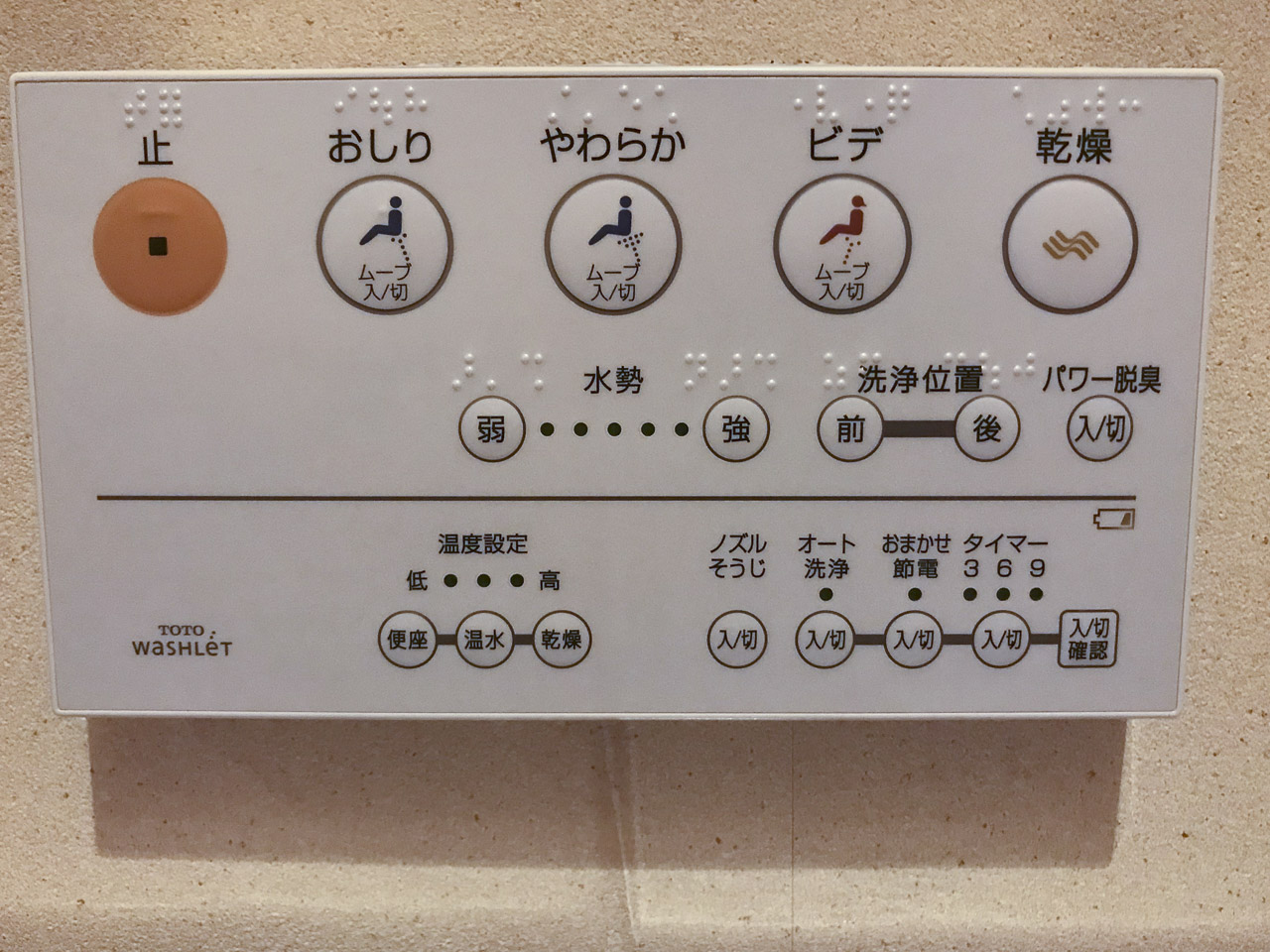 Ryokan Japanese Toilet Controls