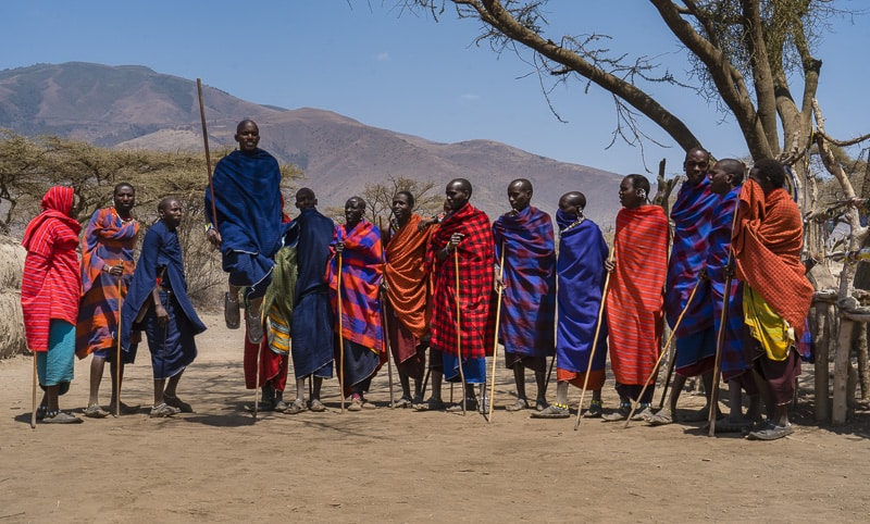 masai on safari in tanzania