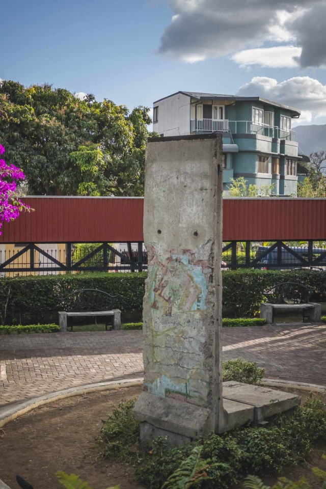 Piece of Berlin Wall in San Jose Costa Rica