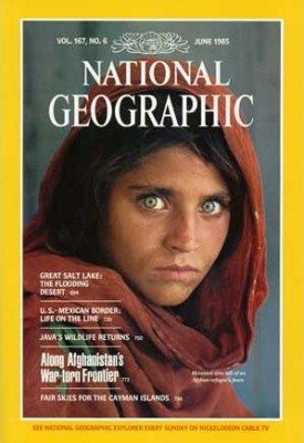 afghan girl national geographic cover - famous photos by steve mccurry