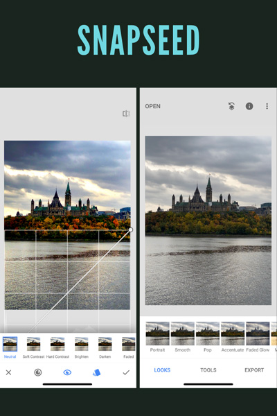 best photography app for iPhone | Snapseed iPhone